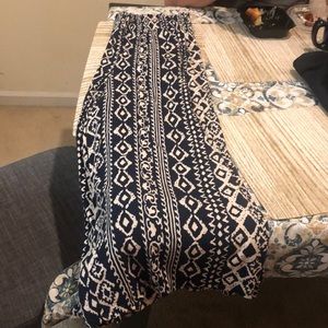 French laundry navy and cream pants